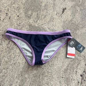 Speedo Women's Bikini Bottom - Navy and Lavender